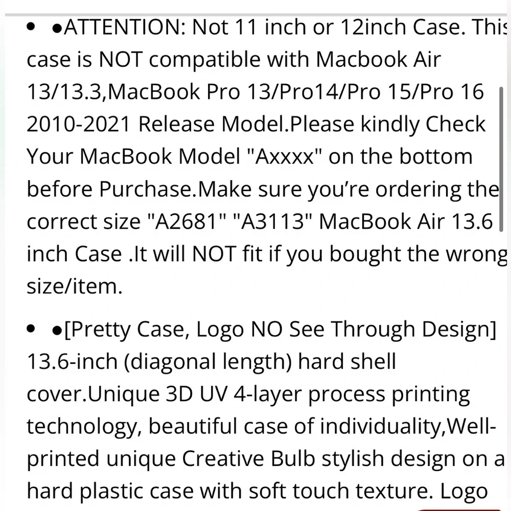 MacBook Air 13.6” ‘Creative Bulb’ HARDSHELL Protective Case BUNDLE